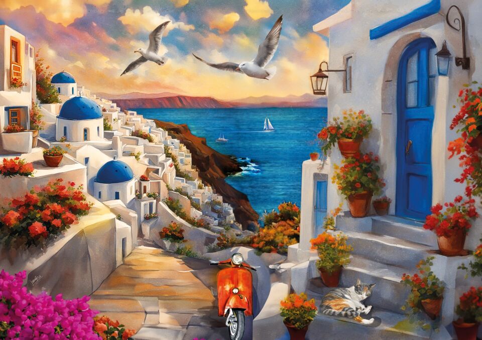  Ks Games Puzzle 500 Santorini