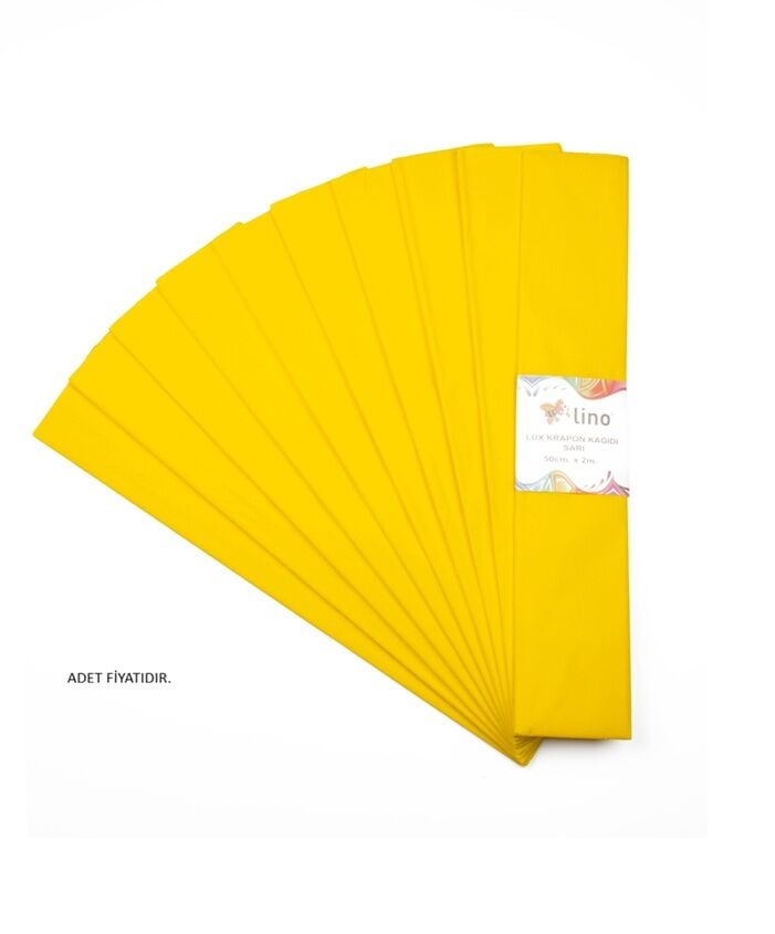 Lino Lüx Krapon Kağıdı Sarı 50x200 Cm