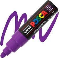 Uni Posca 4.5-5.5 Su Bazlı Poster Markörü Mor
