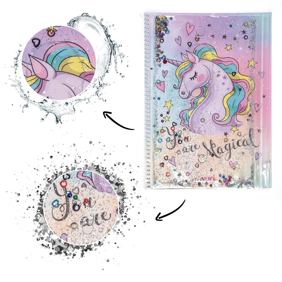 Vuki A4 Sulu Çantalı Defter Unıcorn