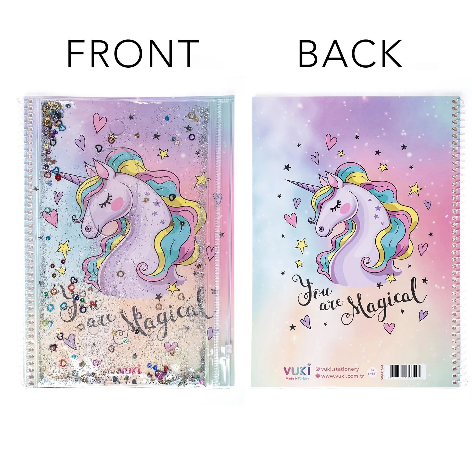Vuki A4 Sulu Çantalı Defter Unıcorn