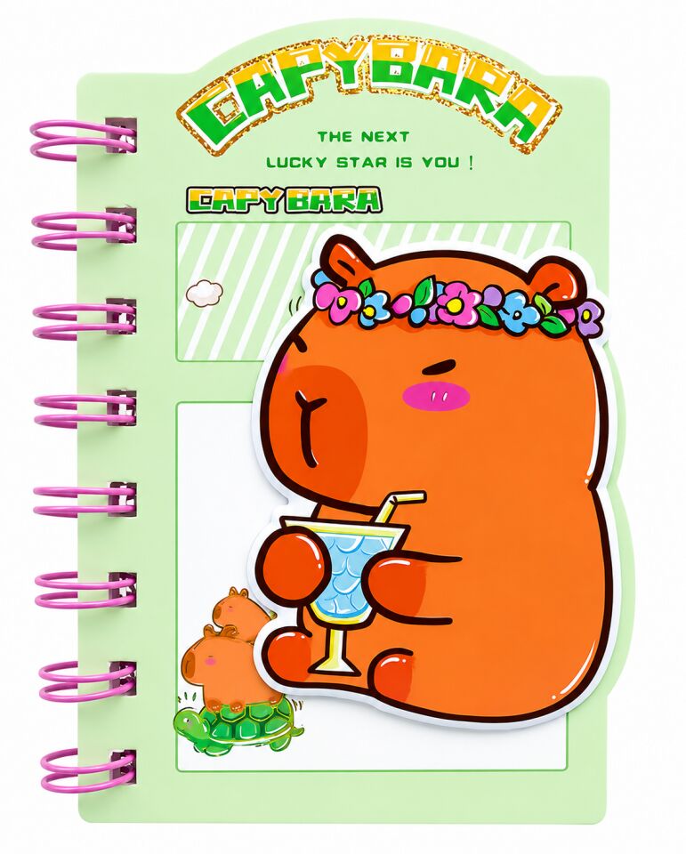 Taros Taros Unick Color Capybara Kabartmalı Not Defteri