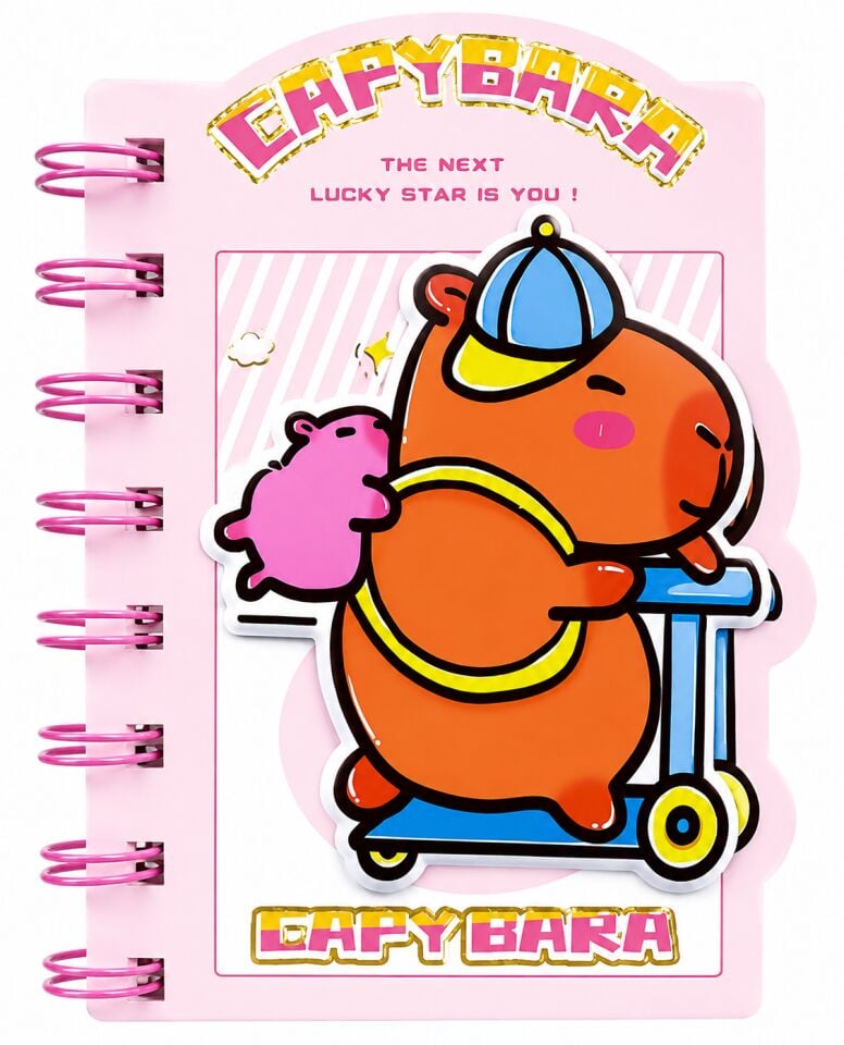 Taros Taros Unick Color Capybara Kabartmalı Not Defteri