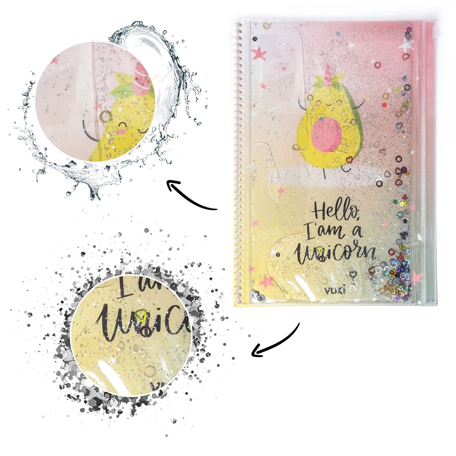 Vuki Sulu Çantalı Kalemlikli A4 Defter Avakado