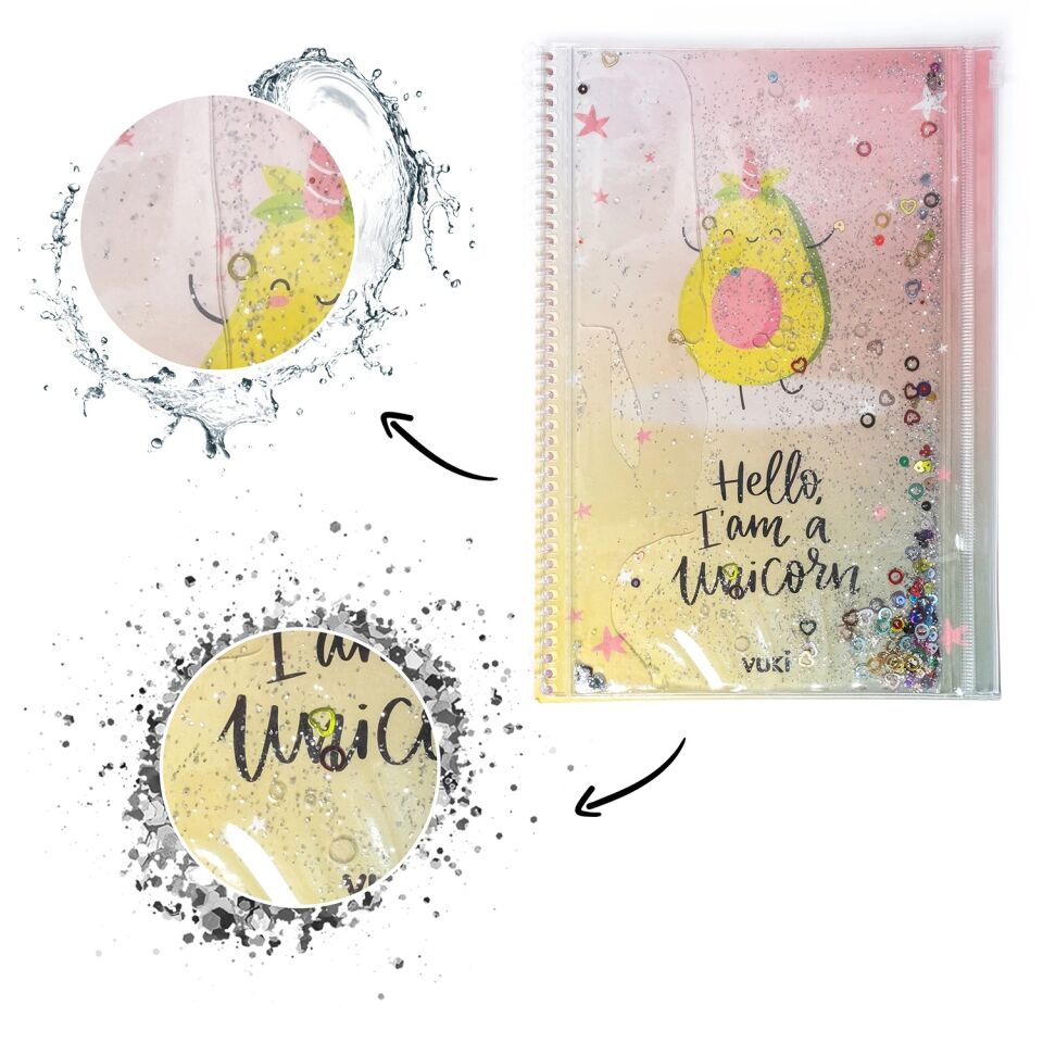 Vuki Sulu Çantalı Kalemlikli A4 Defter Avakado