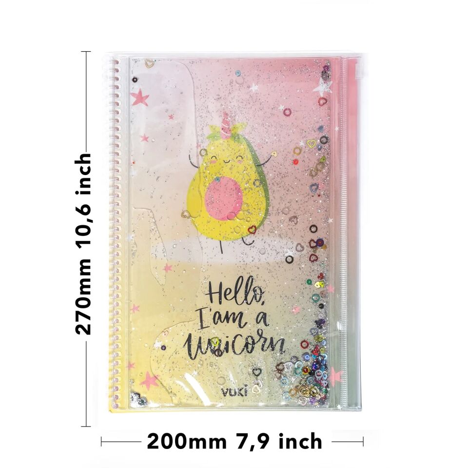 Vuki Sulu Çantalı Kalemlikli A4 Defter Avakado