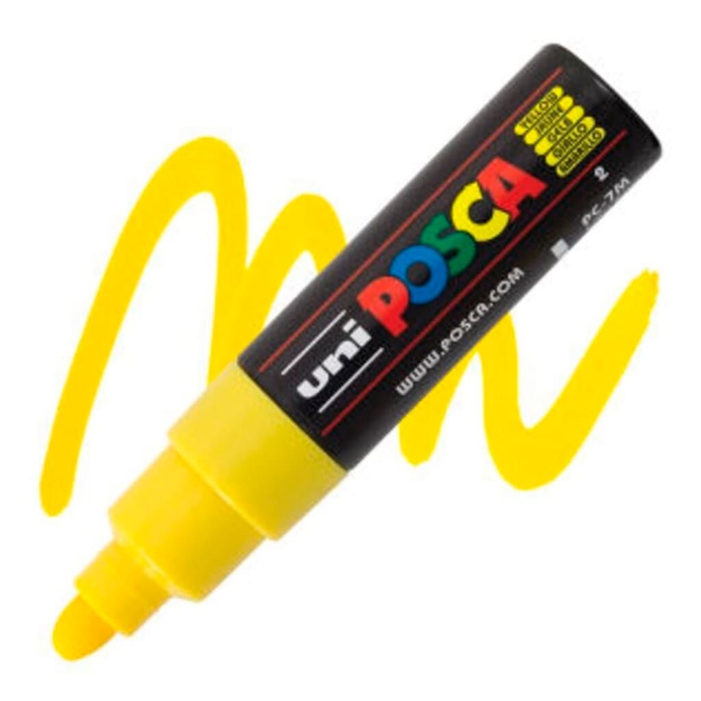 Uni Posca 4.5-5.5 Su Bazlı Poster Markörü Sarı
