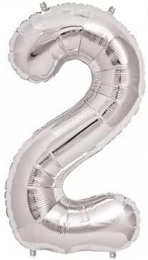 Balon 40'' Rakam Folyo 2 Gümüş