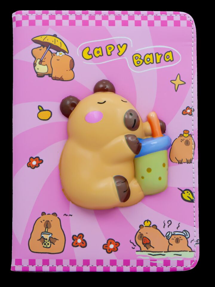 Taros Unick Color Capybara Puffy A5 Defter