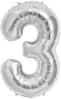 Balon 40'' Rakam Folyo 3 Gümüş