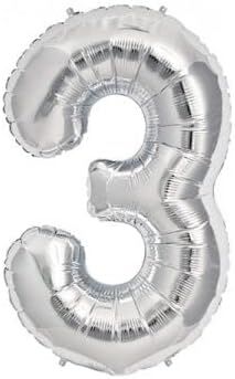 Balon 40'' Rakam Folyo 3 Gümüş