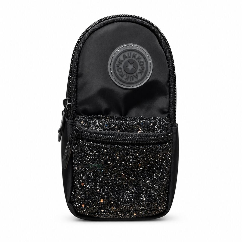 Kaukko Bright Junior Bag Kalem Çantası Taşlı Siya