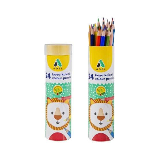 Adel Kuru Boya Kalemi Tüp 24 Renk