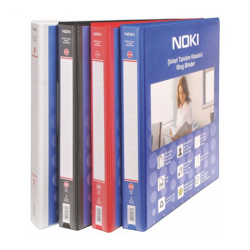 Noki Şirket Tanıtım Klasörü Siyah 2 Halkalı 7 Cm