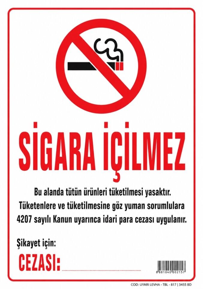 Odak Yayın Sigara İçilmez A6