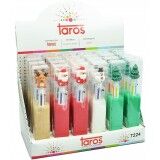 Taros Unick Color Pvc Kutu Yılbaşı 6 Renk Tükenmez Kalem