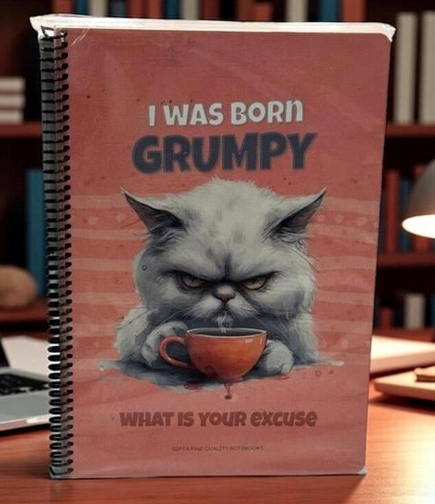Gıpta Grumpy Notes Spiralli Pressboard Defter A4 80 Yaprak Çizgili