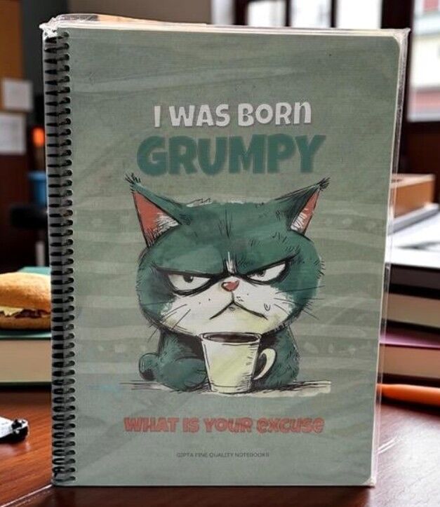 Gıpta Grumpy Notes Spiralli Pressboard Defter A4 80 Yaprak Çizgili