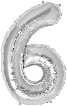 Balon 40'' Rakam Folyo 6 Gümüş