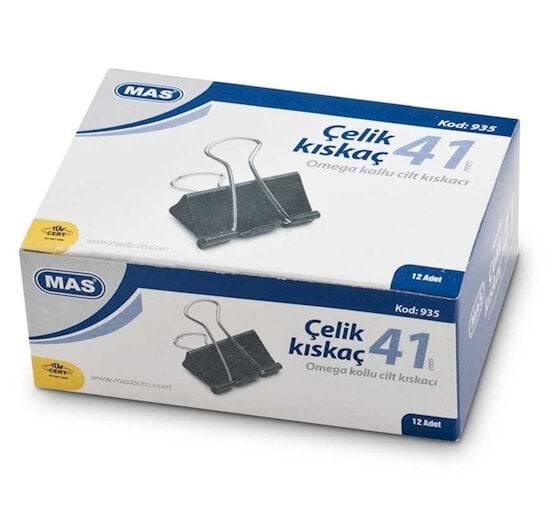 Mas Omega Çelik Kıskaç Düzine Siyah 41 Mm