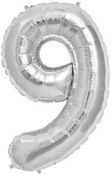 Balon 40'' Rakam Folyo 9 Gümüş
