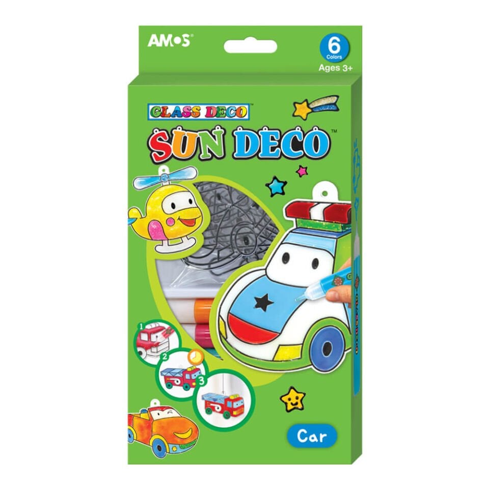 Amos Cam Boyama Seti Sun Deco Arabalar Sd10P6-C