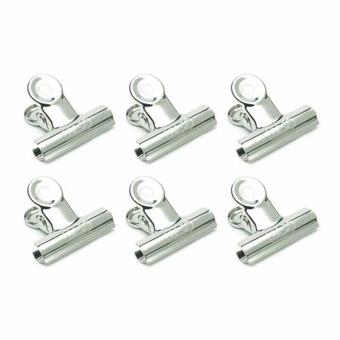 Mas Beyaz Metal Kıskaç Yaylı 40 Mm 6 Lı