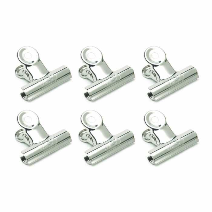 Mas Beyaz Metal Kıskaç Yaylı 40 Mm 6 Lı