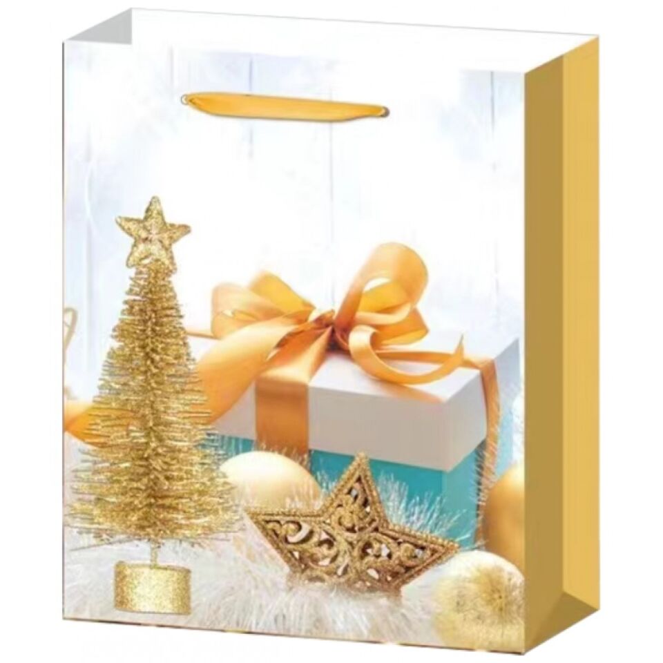 Taros Unick Color Büyük Boy Gold Yılbaşı Hediye Poşeti