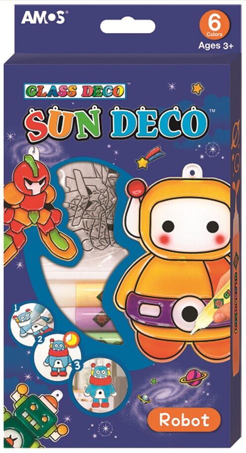 Amos Cam Boyama Seti Sun Deco Robot Sd10P6-R