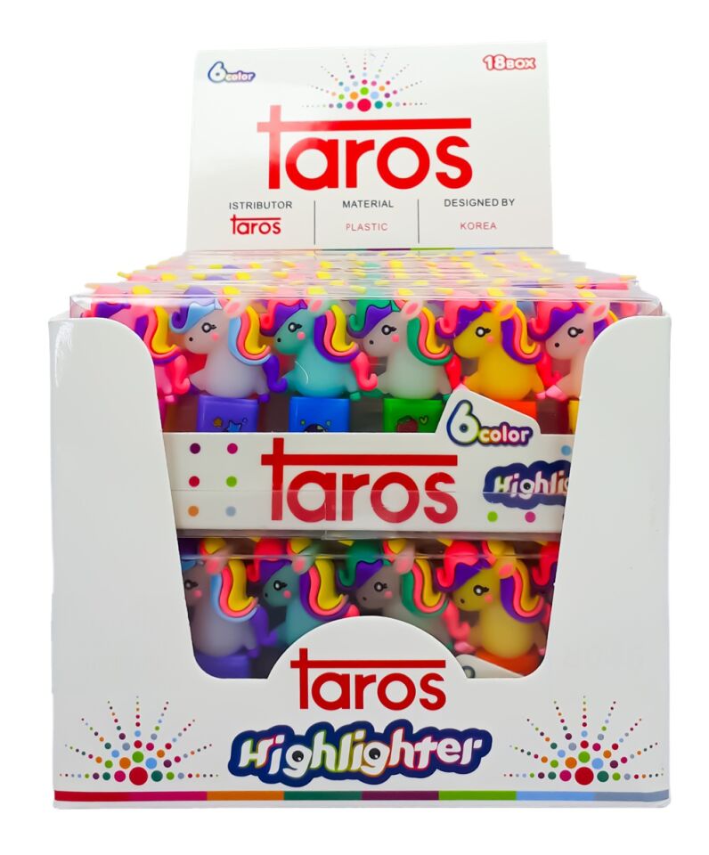 Taros Unick Color Unicorn 6 Lı Fosforlu Kalem