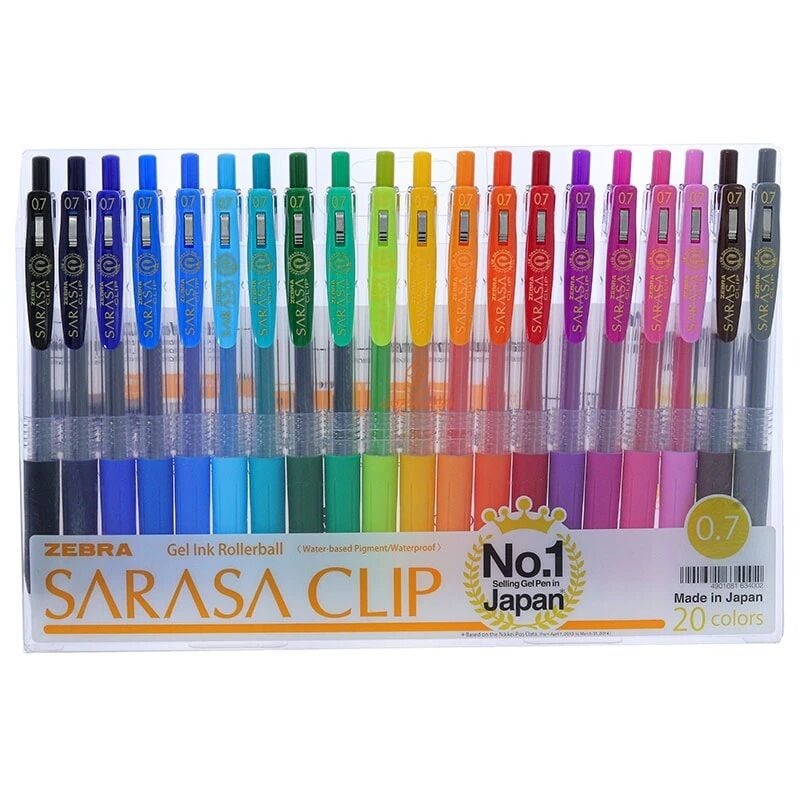 Zebra Saraca Clip Jel Kalem 0.7 Mm 20 Li Pvc