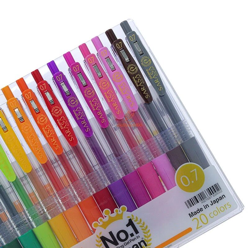 Zebra Saraca Clip Jel Kalem 0.7 Mm 20 Li Pvc