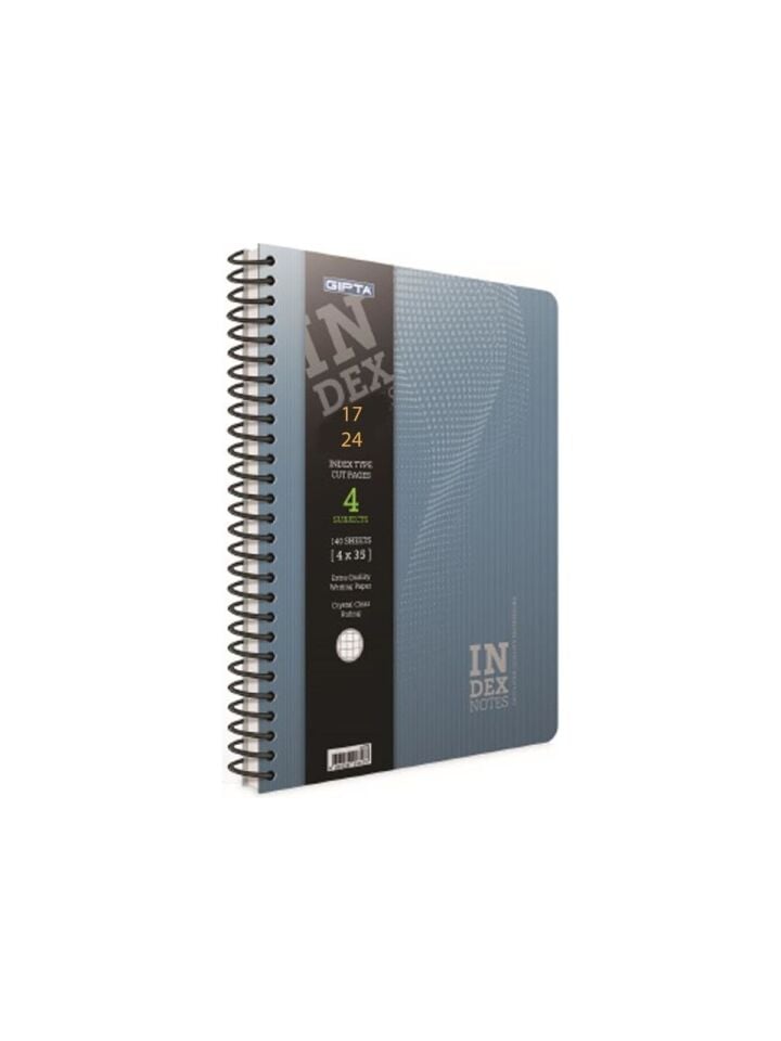 Gıpta İndex Spiralli Sert Kapak Defter 17x24 140 Yaprak Çizgili