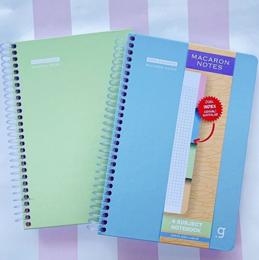 Gıpta Spiralli Seperatörlü Sert Kapak Defter 17X24 120 Yaprak Kareli