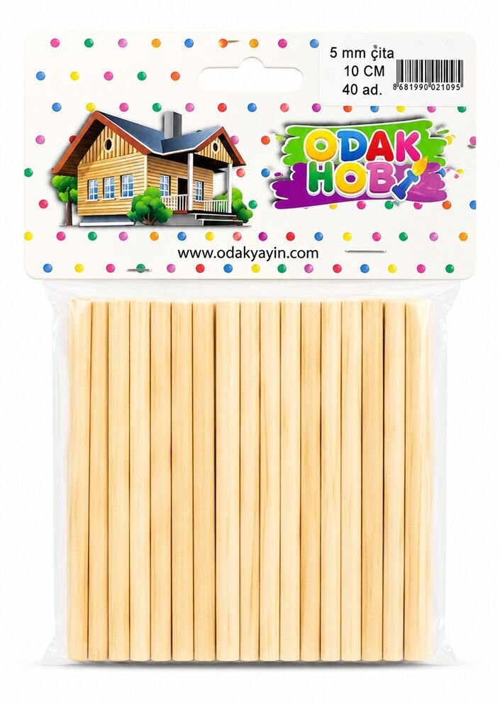 Odak Yayın Kayın Yuvarlak Çıta 5 Mm 10 Cm