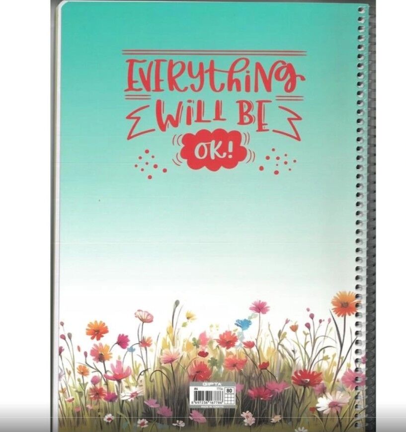 Gıpta Everything Spiralli Ofset Pp Kapak Defter A4 80 Yaprak Kareli