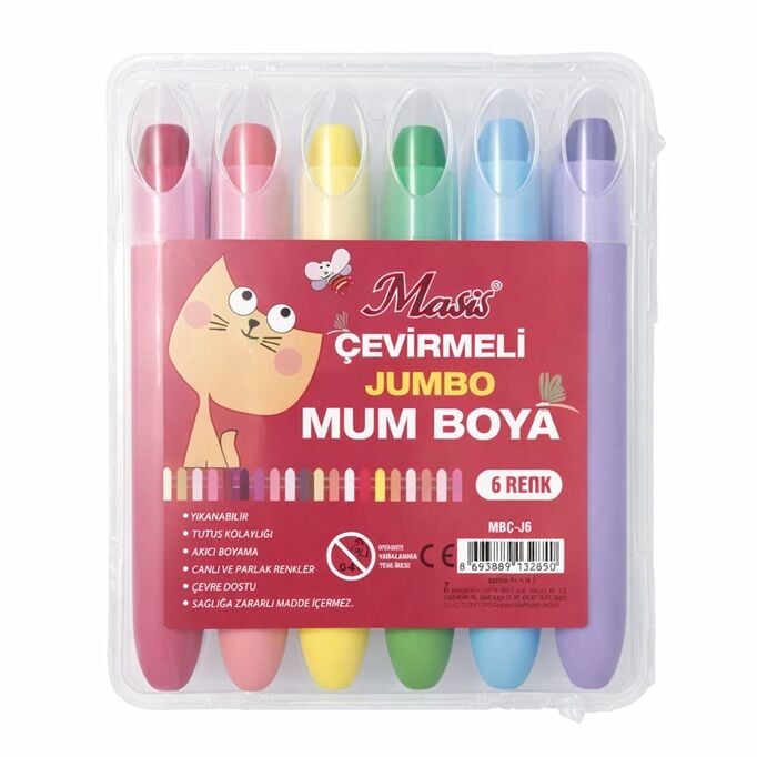 Masis Çevirmeli Mum Boya 6 Renk
