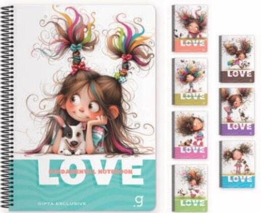 Gıpta Love Book Spiralli Pressboard Defter A4 80 Yaprak Çizgili