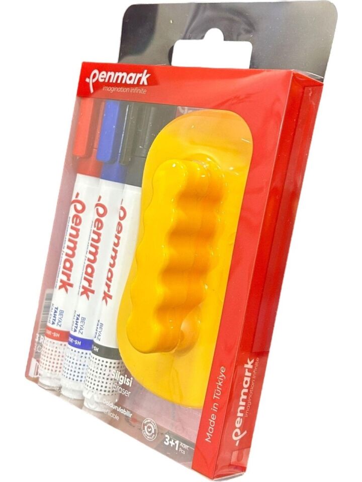 Penmark Beyaz Tahta Kalemi 3 Lü Set Silgili