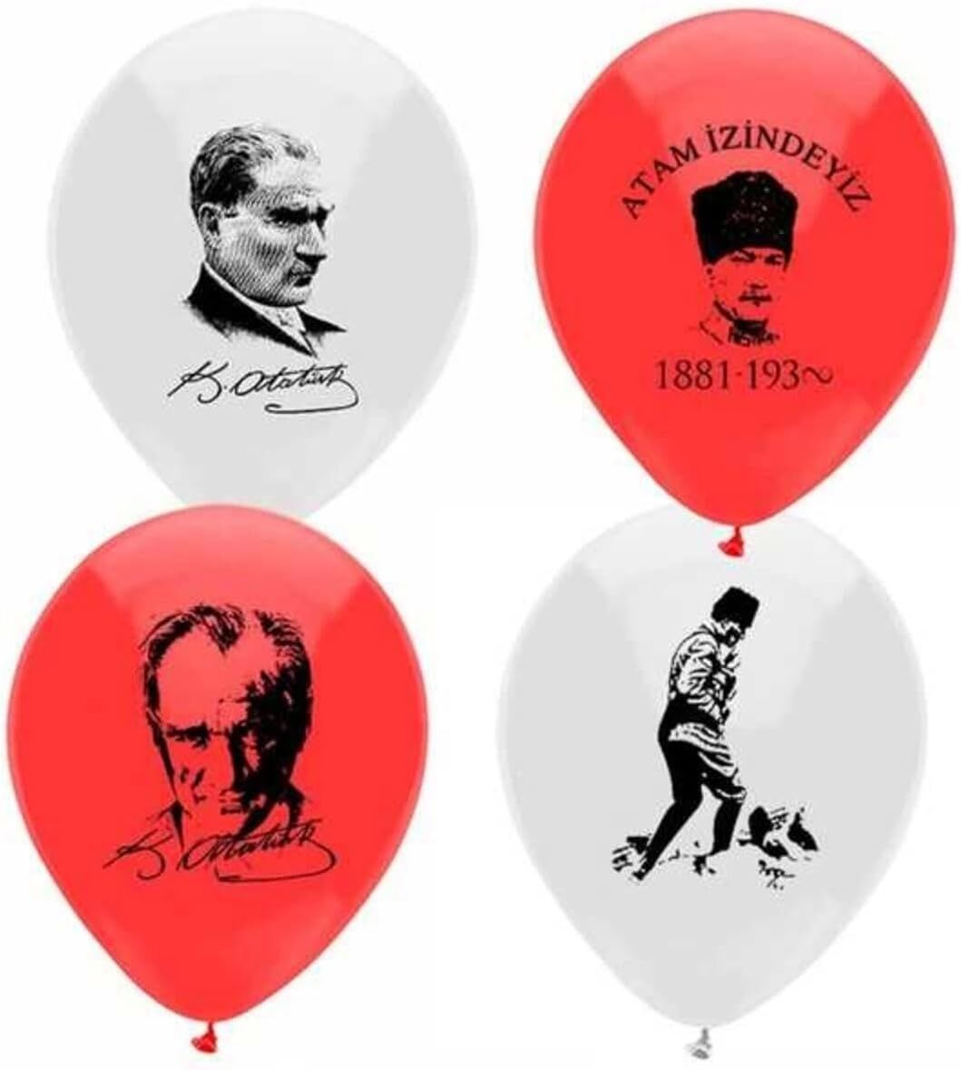 Gemar Balon Atatürk Baskılı 10'' 10 Lu Paket
