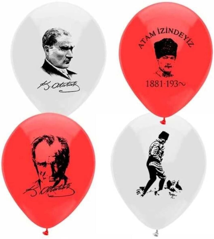 Gemar Balon Atatürk Baskılı 10'' 10 Lu Paket