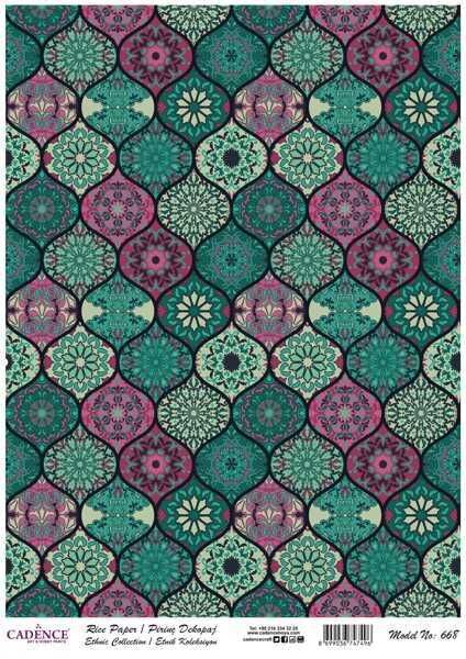 Cadence Pirinç Kağıt Etnik Seri Model 668 30x42