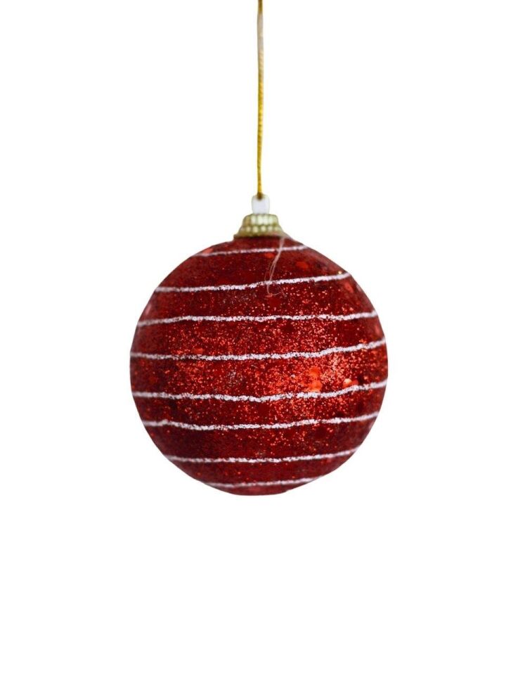 Astaş Strafor Kirmizi Beyaz Cizgili Top 6 Cm 6 Li