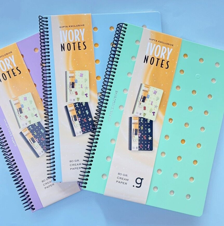 Gıpta İvory Notes Spiralli Pp Kapak Defter A4 80 Yaprak Kareli