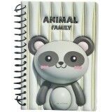 Taros Unick Color 3D Anımal Famıly A6 Not Defteri