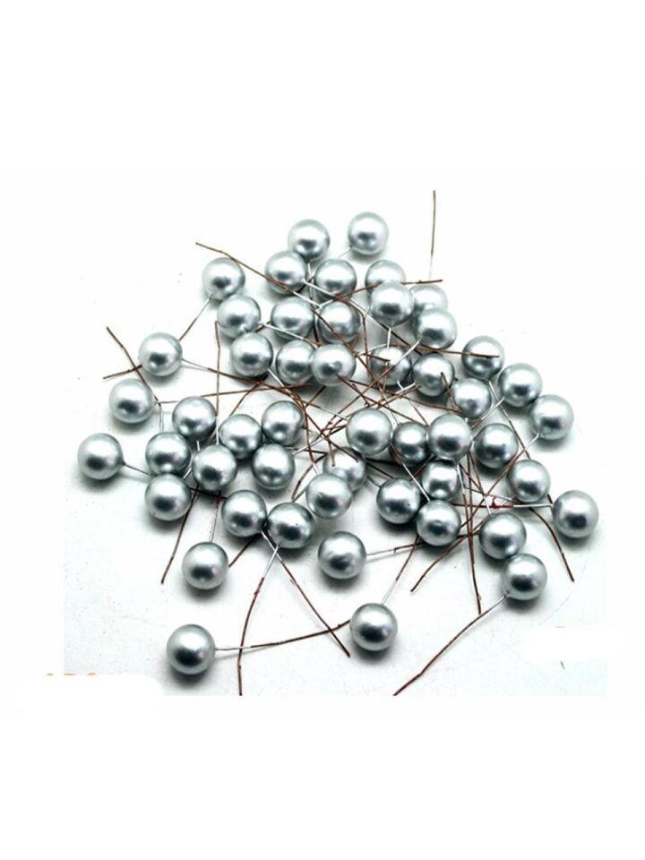 Astaş Dekoratif Telli Top 120 Mm Gümüş 100 Lü