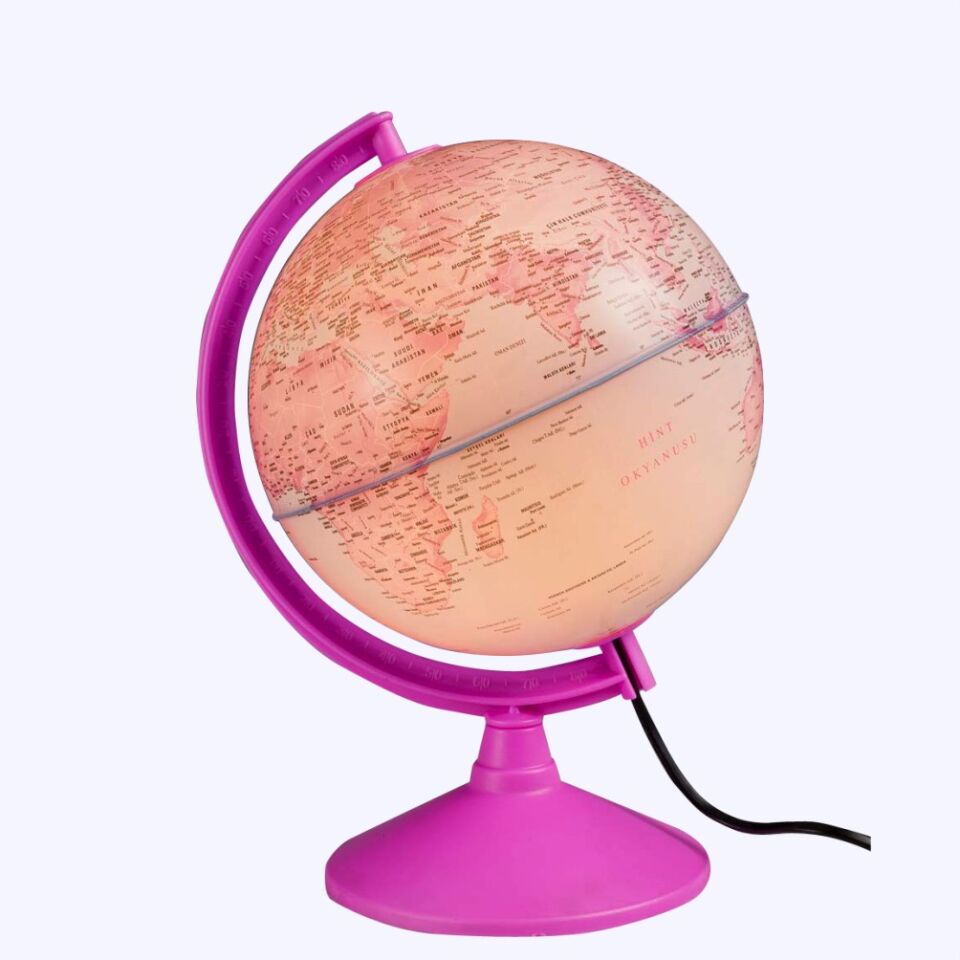 Gürbüz 20 Cm Kk Pembe Küre Işıklı