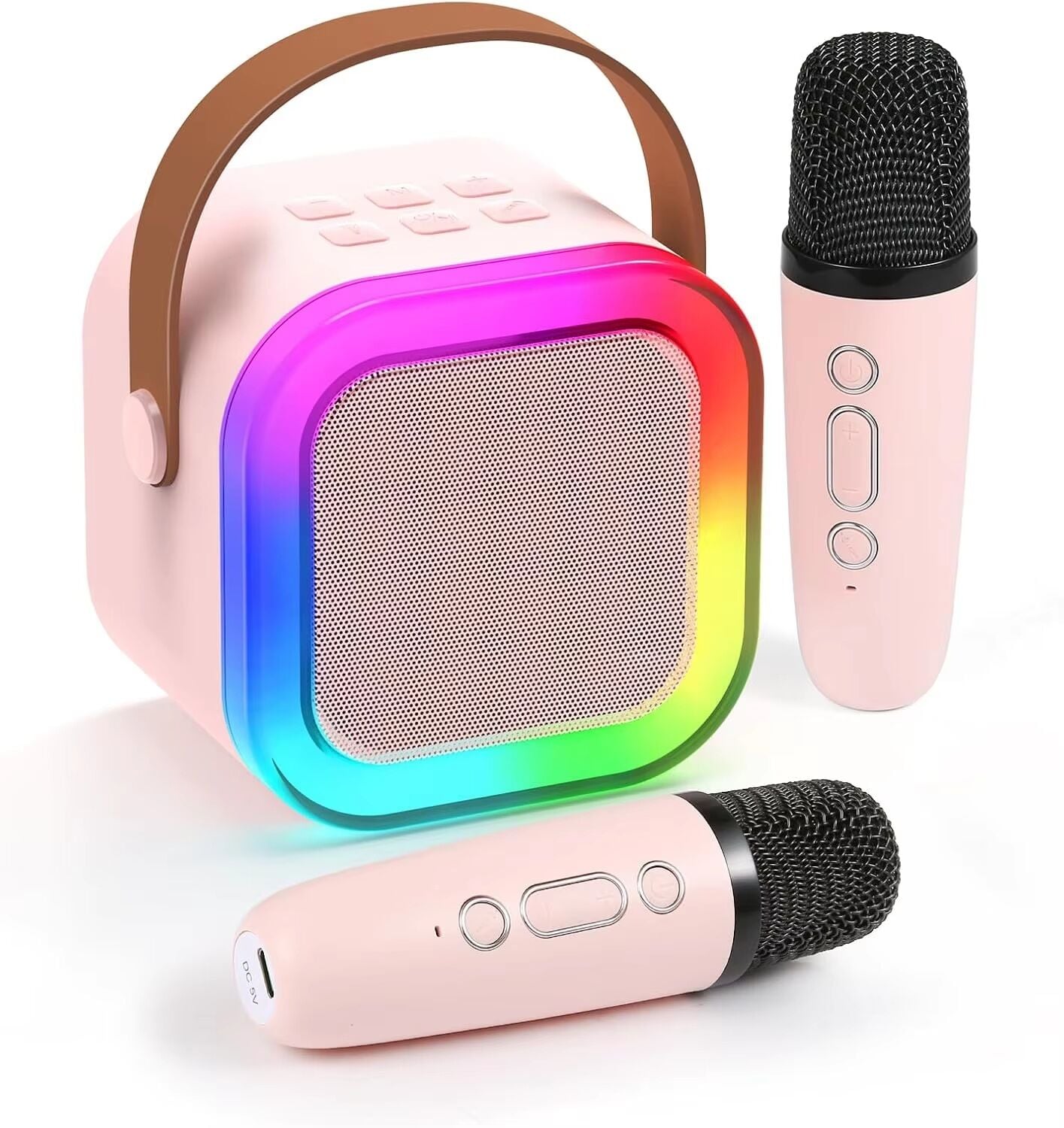 Taros Karaoke Speaker Mıcrophone Set - Pembe