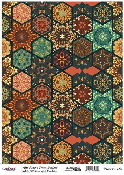 Cadence Pirinç Kağıt Etnik Seri Model 680 30x42